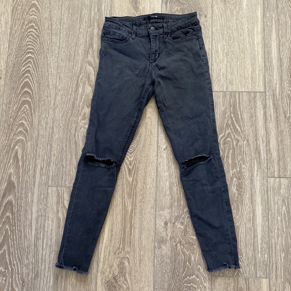 Joe’s faded black skinny jeans. Size 28